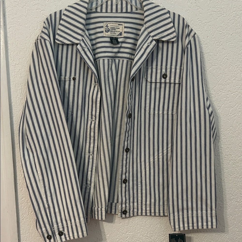 Lauren Ralph Lauren Navy and White Striped Women’s Jacket